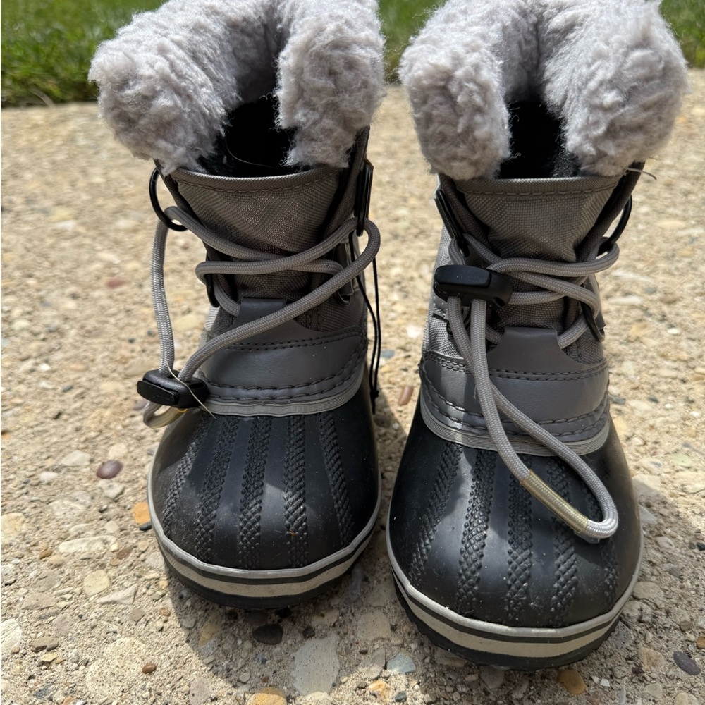 Sorel Kids Black and Gray Snow Boots